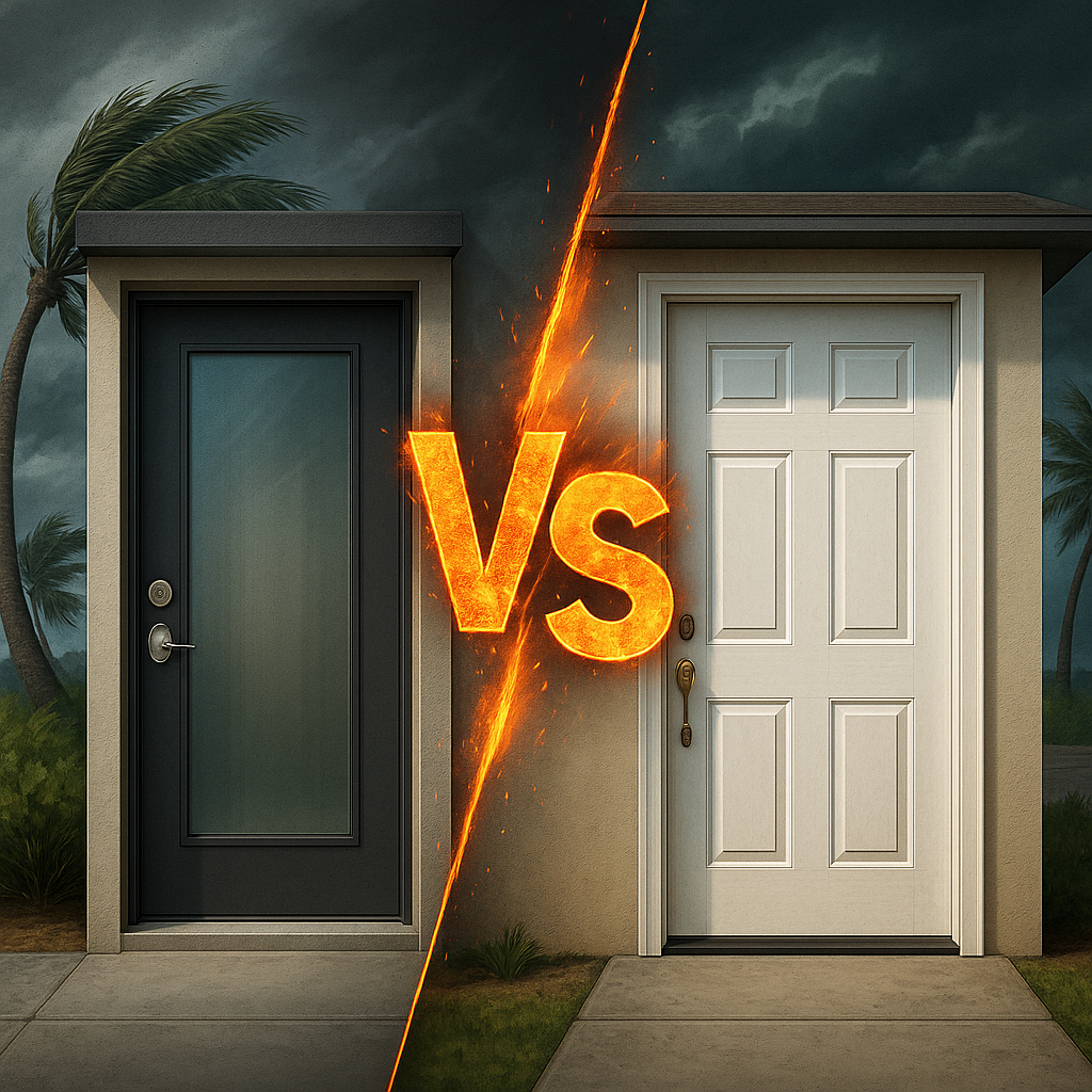Impact Doors vs Standard Doors in Hurricane Zones: Complete Comparison